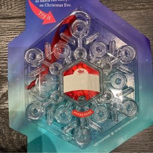 Hallmark Find Me Santa Light Up Snowflake Ornament